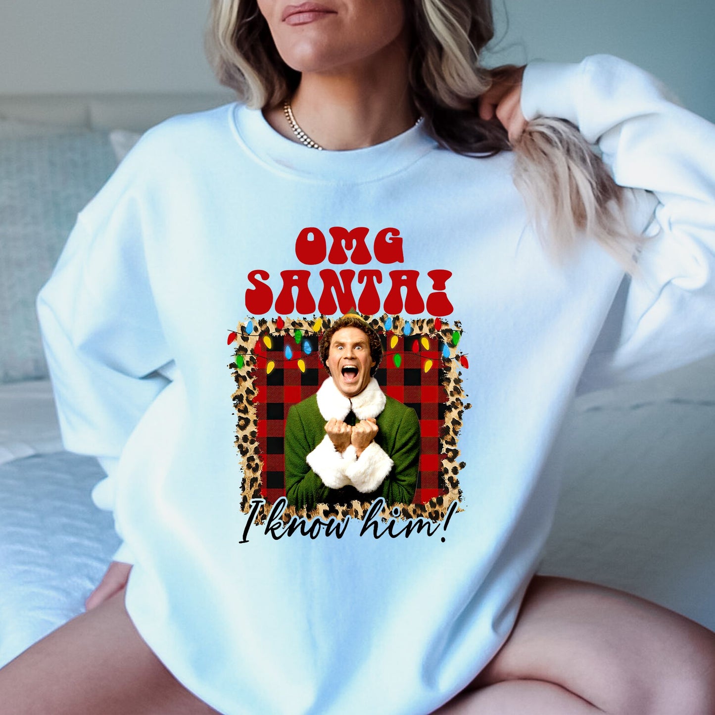 Buddy The Elf Christmas T-Shirt, Long Sleeve T or Crewneck Sweatshirt