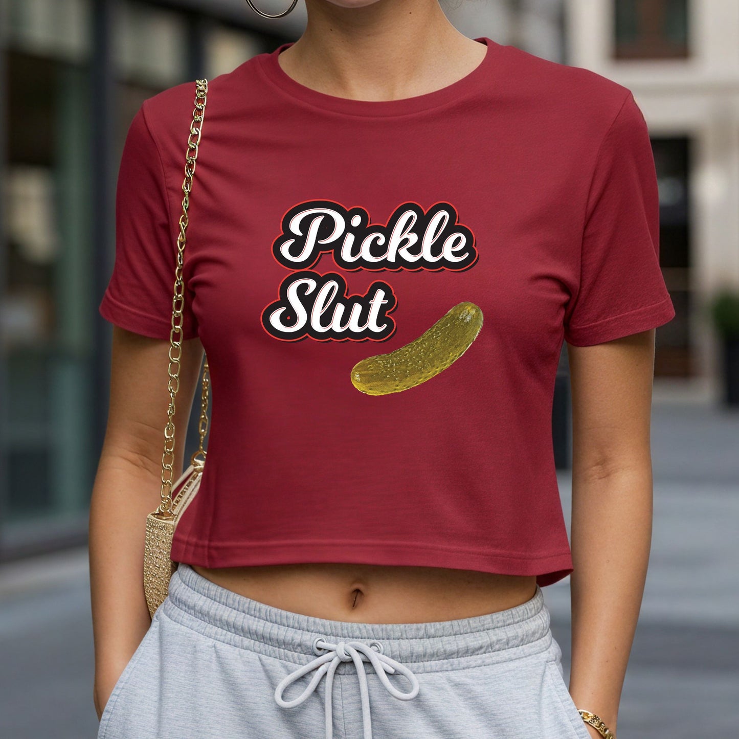 Pickle Slut Crop Top or Racerback Tank