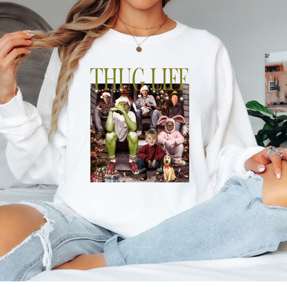 Thug Life Christmas T-Shirt, Long Sleeve T or Crewneck Sweatshirt