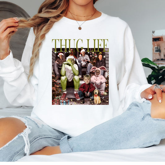 Thug Life Christmas T-Shirt, Long Sleeve T or Crewneck Sweatshirt