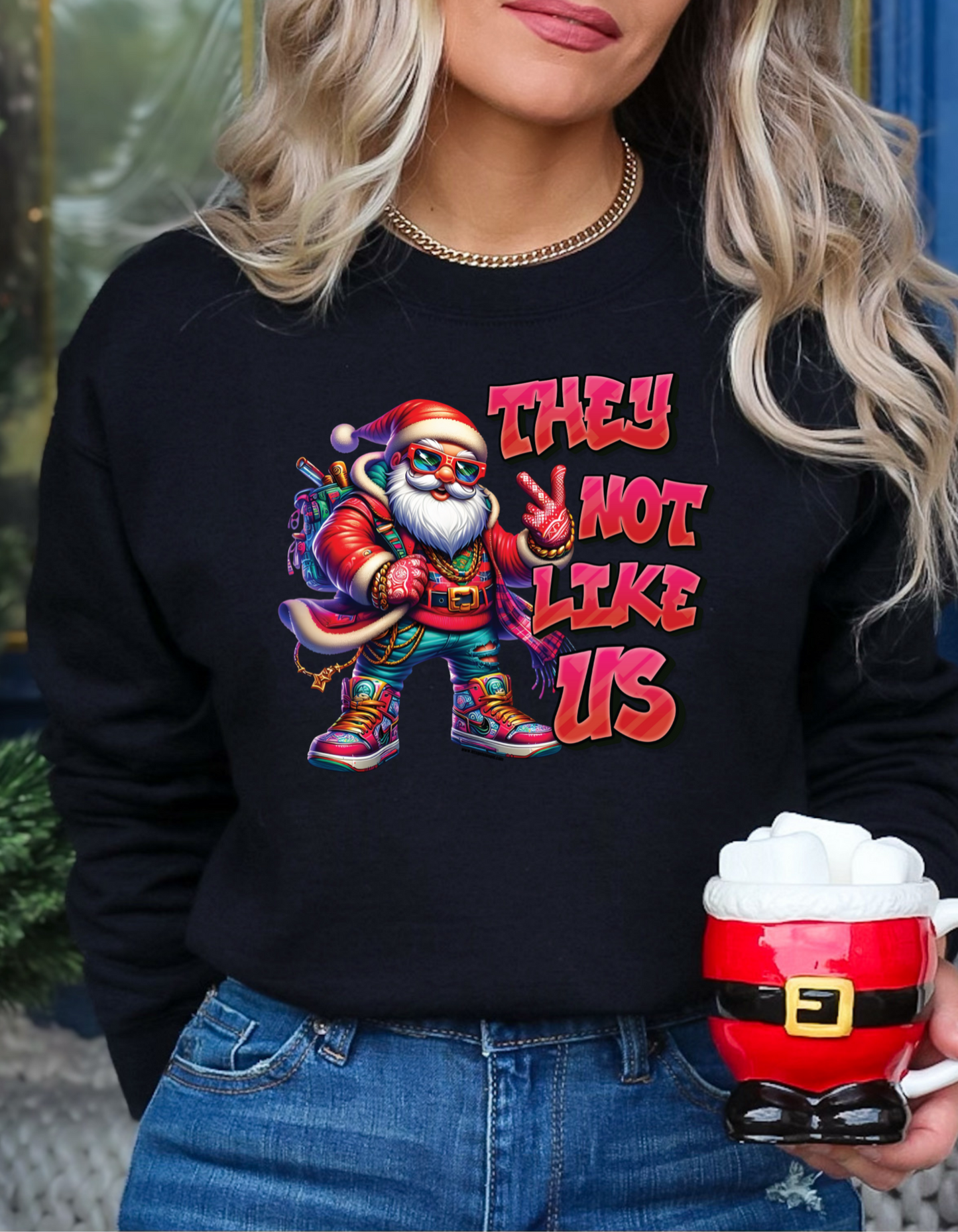 They Not Like Us Crewneck/Hoodie/Long Sleeve Christmas Stoopid Original