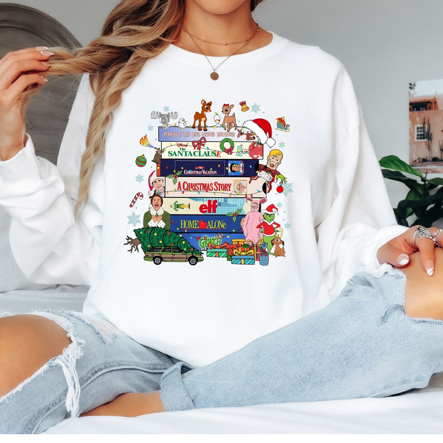 Christmas Movies T-Shirt, Long Sleeve T or Crewneck Sweatshirt