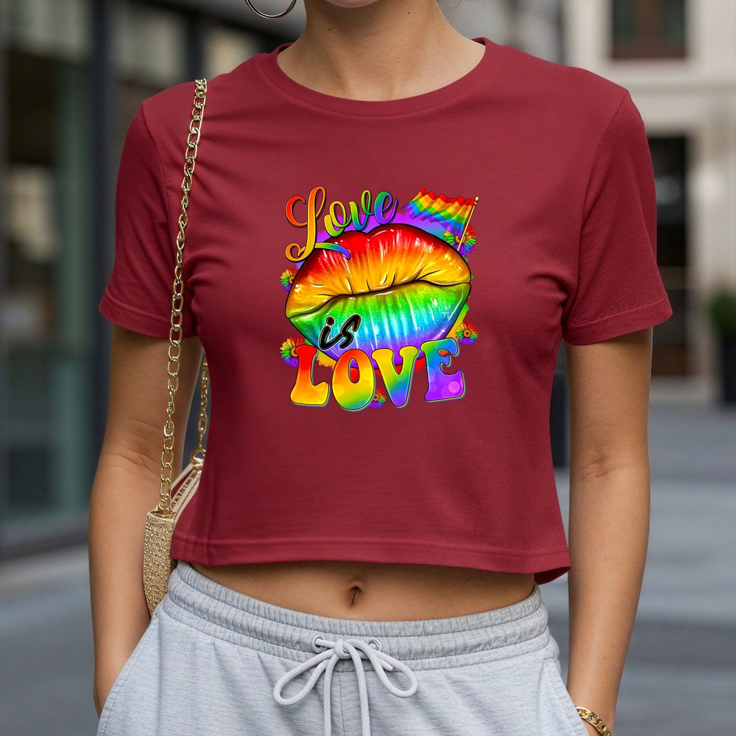 Love Is Love Crop Top or Racerback Tank