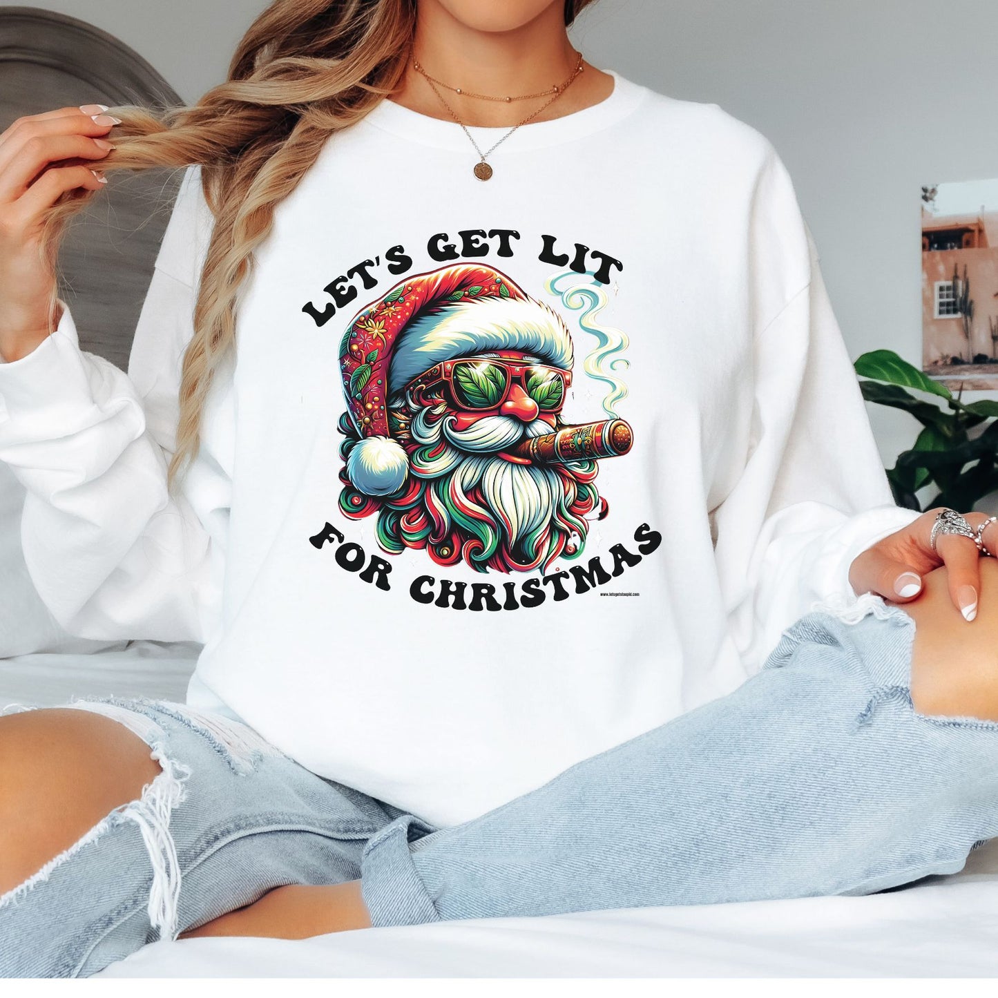 Let's Get LIT For Christmas T-Shirt, Long Sleeve T or Crewneck Sweatshirt