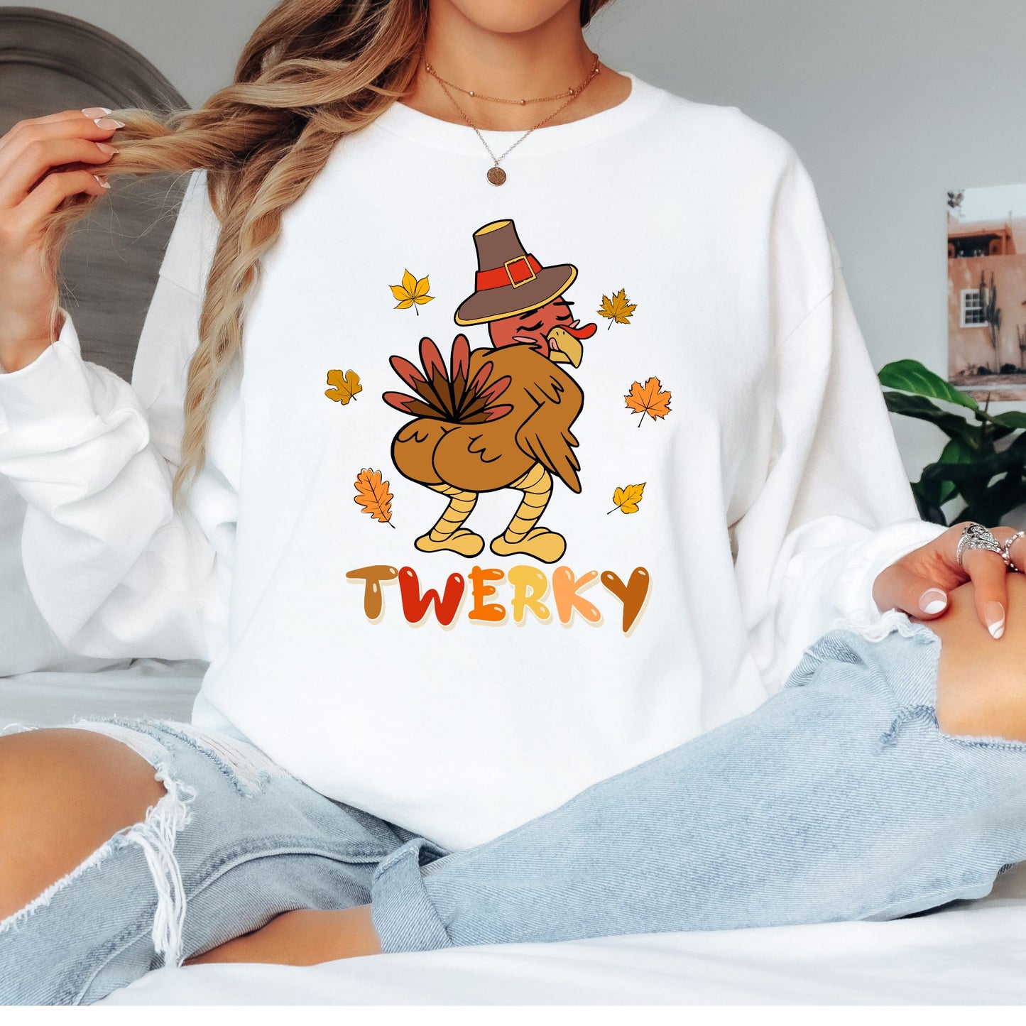 Twerky Thanksgiving T-Shirt, Long Sleeve T or Crewneck Sweatshirt
