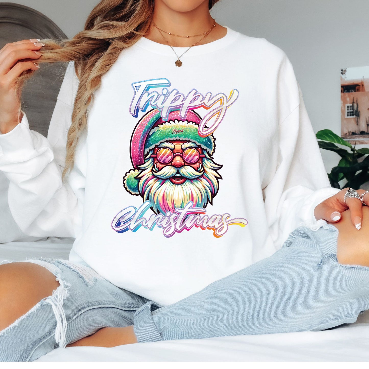 Trippy Christmas T-Shirt, Long Sleeve T or Crewneck Sweatshirt
