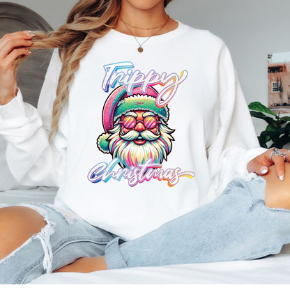 Trippy Christmas T-Shirt, Long Sleeve T or Crewneck Sweatshirt