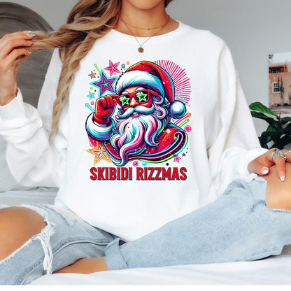 Skibidi Rizzmas T-Shirt, Long Sleeve T or Crewneck Sweatshirt 2