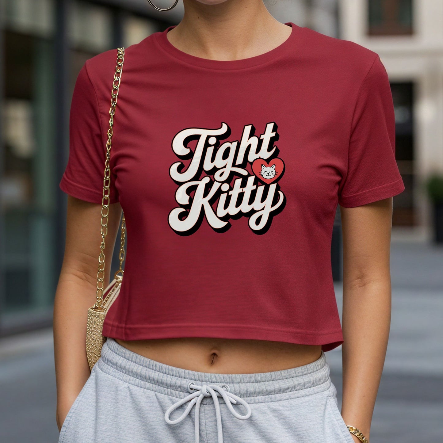 Tight Kitty Crop Top or Racerback Tank