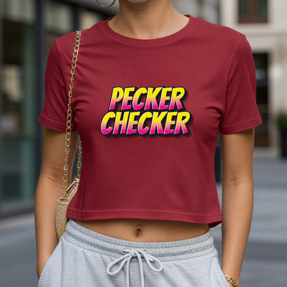 Pecker Checker Crop Top or Racerback Tank