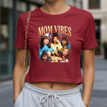 Mom Vibes Crop Top or Racerback Tank