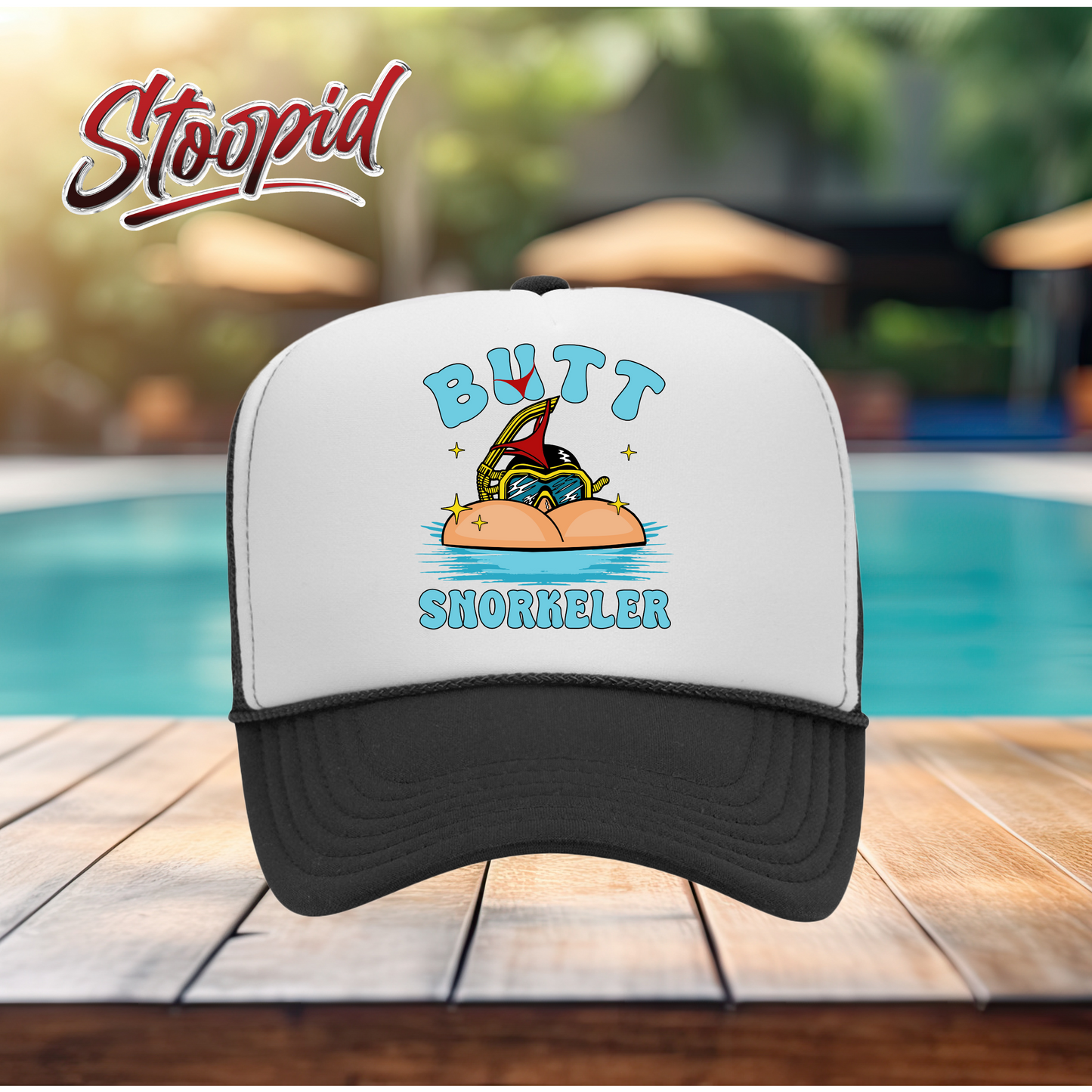 Butt Snorkeler Stoopid Original Trucker Hat