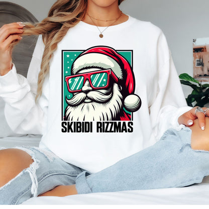 Skibidi Rizzmas T-Shirt, Long Sleeve T or Crewneck Sweatshirt