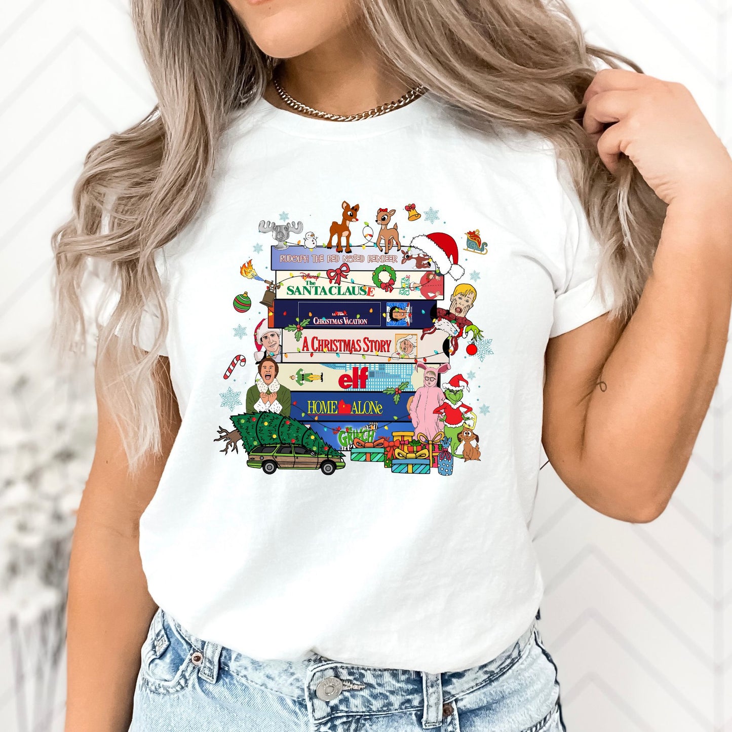 Christmas Movies T-Shirt, Long Sleeve T or Crewneck Sweatshirt
