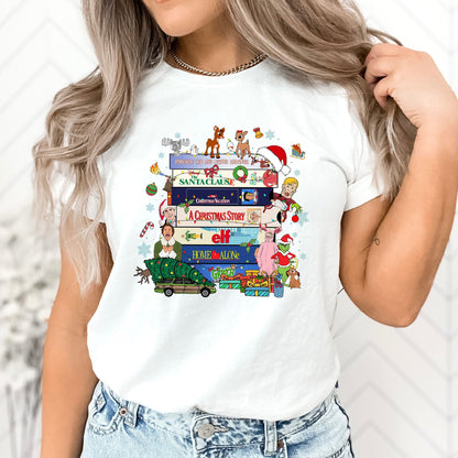 Christmas Movies T-Shirt, Long Sleeve T or Crewneck Sweatshirt