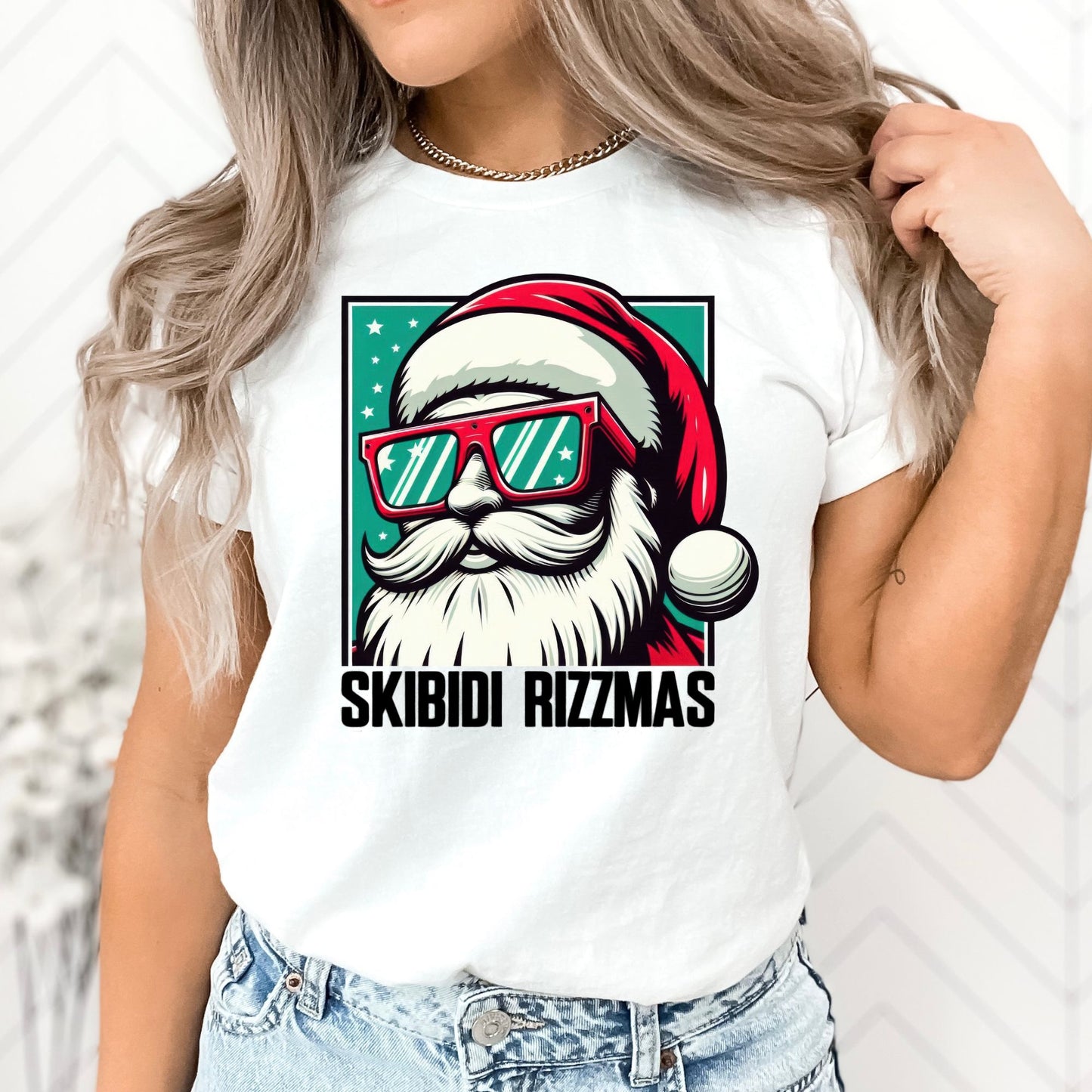 Skibidi Rizzmas T-Shirt, Long Sleeve T or Crewneck Sweatshirt