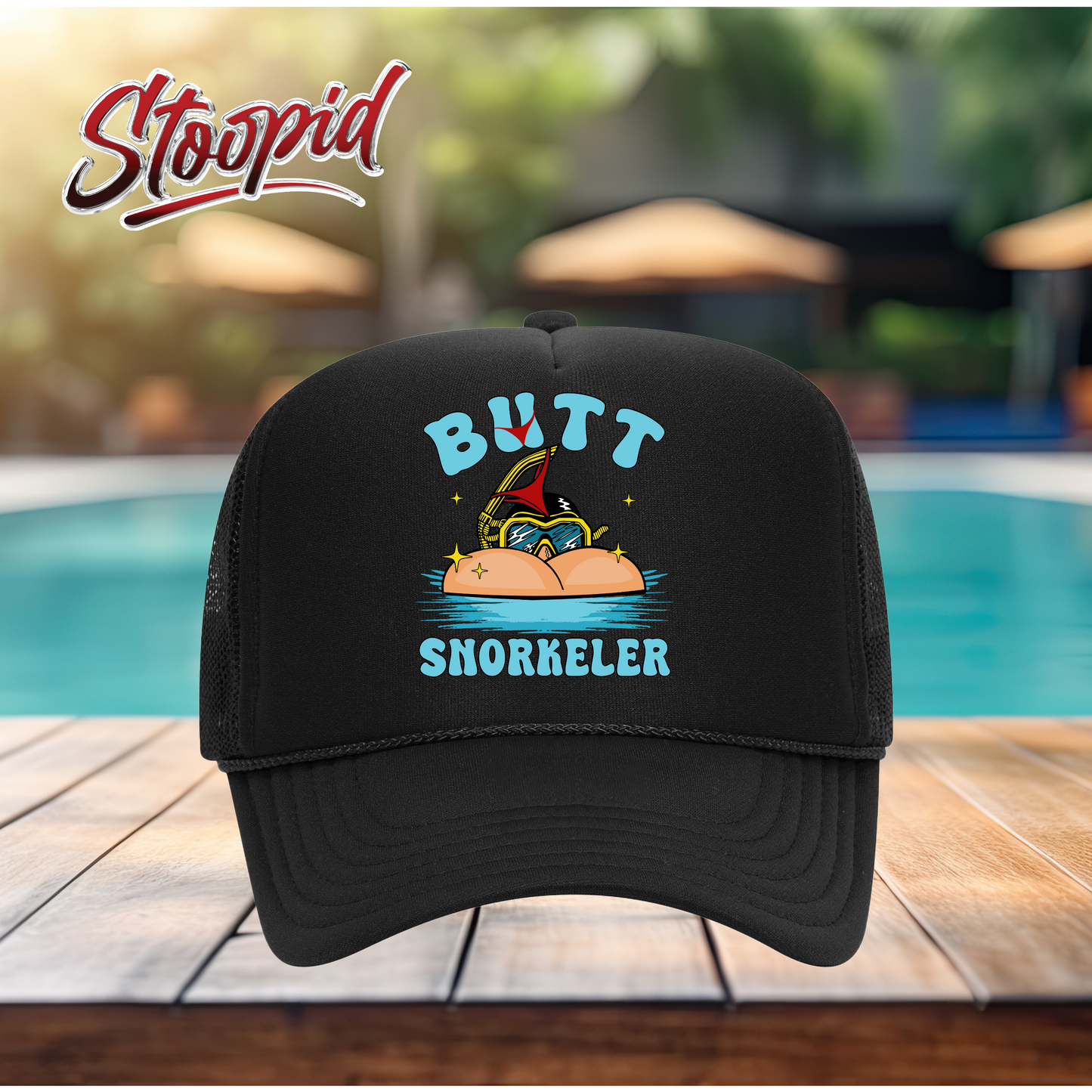 Butt Snorkeler Stoopid Original Trucker Hat