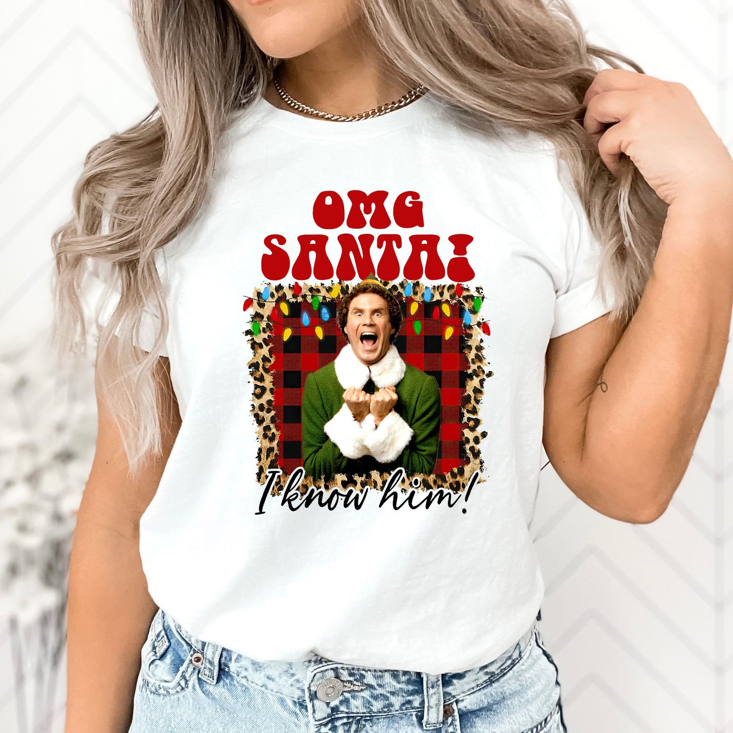 Buddy The Elf Christmas T-Shirt, Long Sleeve T or Crewneck Sweatshirt