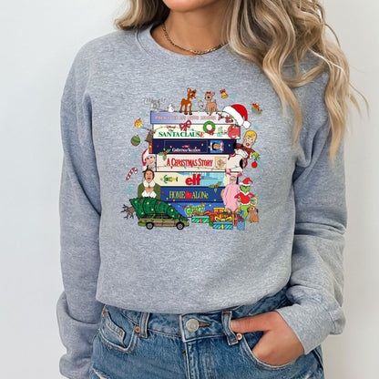 Christmas Movies T-Shirt, Long Sleeve T or Crewneck Sweatshirt