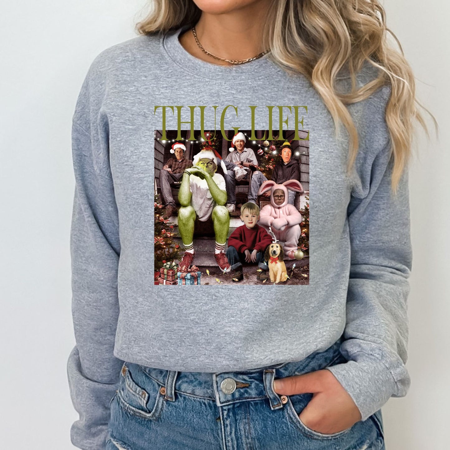 Thug Life Christmas T-Shirt, Long Sleeve T or Crewneck Sweatshirt