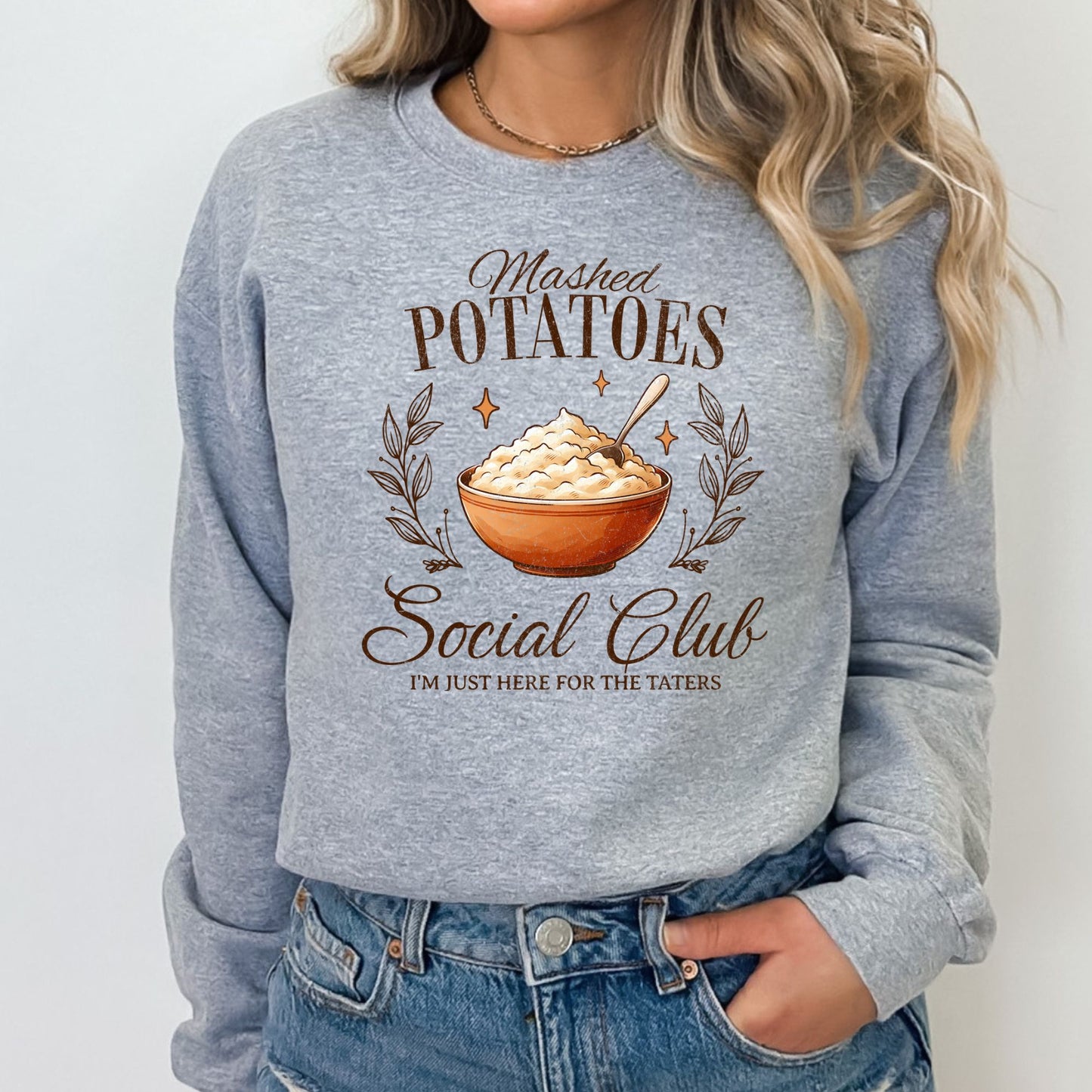 Mashed Potatoes Social Club T-Shirt, Long Sleeve T or Crewneck Sweatshirt