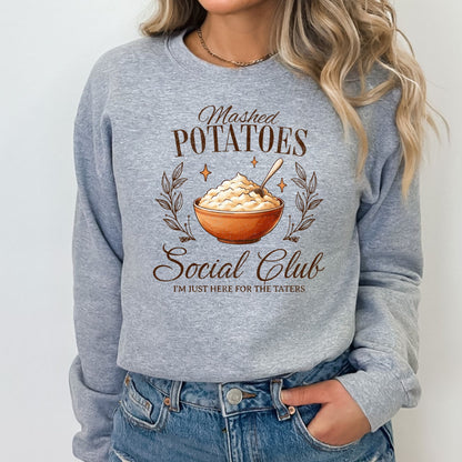 Mashed Potatoes Social Club T-Shirt, Long Sleeve T or Crewneck Sweatshirt