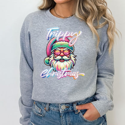 Trippy Christmas T-Shirt, Long Sleeve T or Crewneck Sweatshirt
