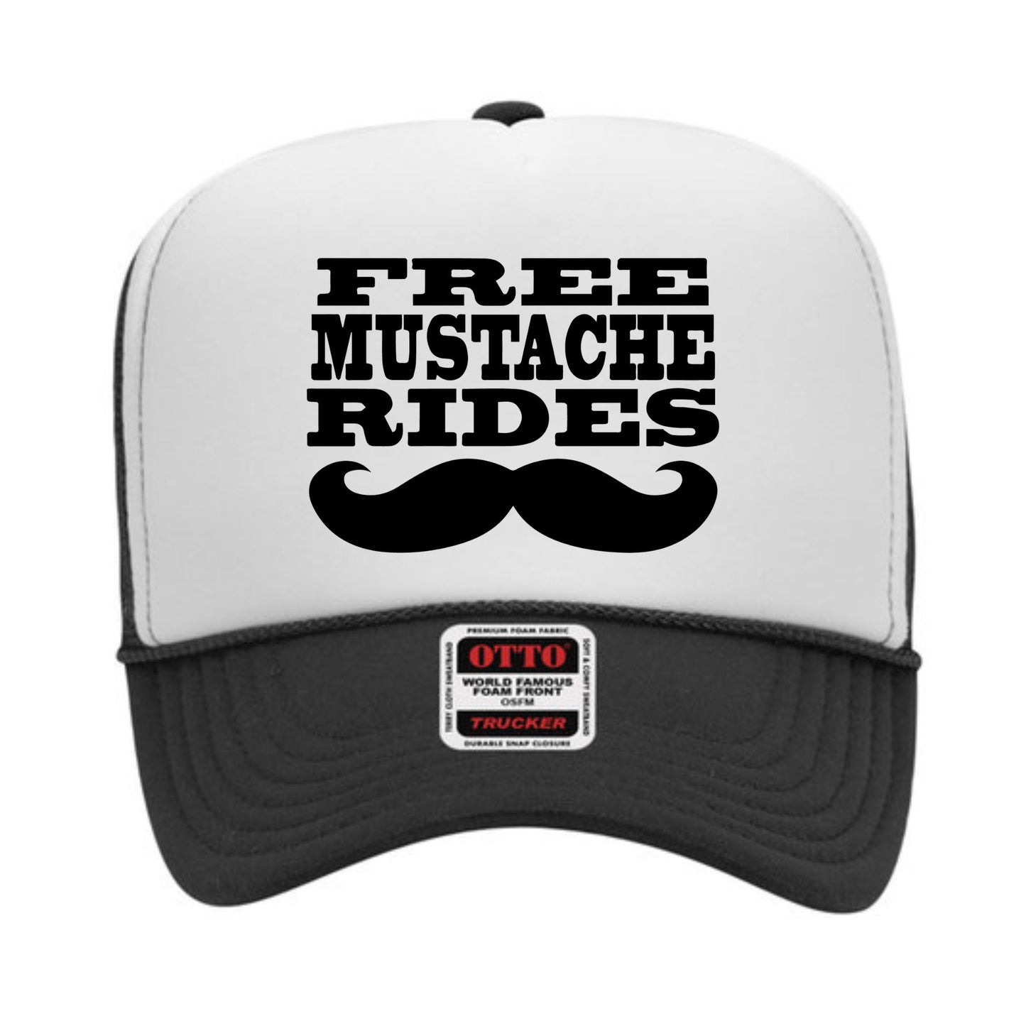 Free Mustache Rides Trucker Hat