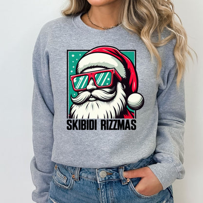 Skibidi Rizzmas T-Shirt, Long Sleeve T or Crewneck Sweatshirt