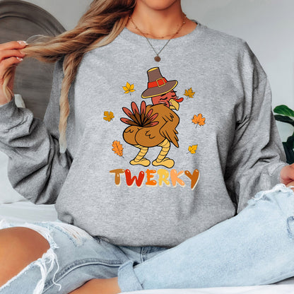 Twerky Thanksgiving T-Shirt, Long Sleeve T or Crewneck Sweatshirt