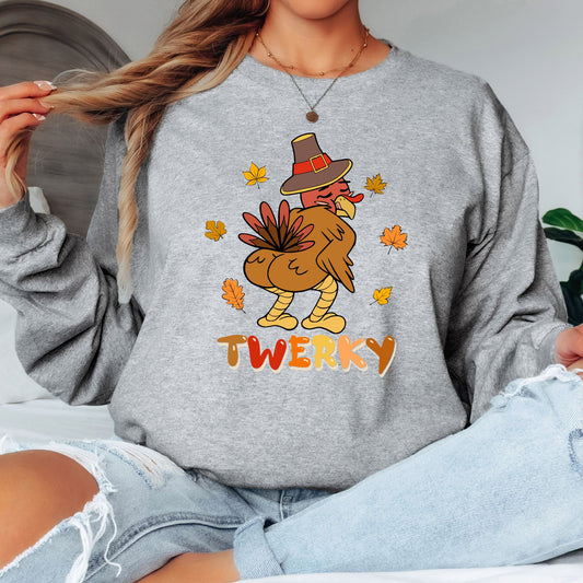 Twerky Thanksgiving T-Shirt, Long Sleeve T or Crewneck Sweatshirt