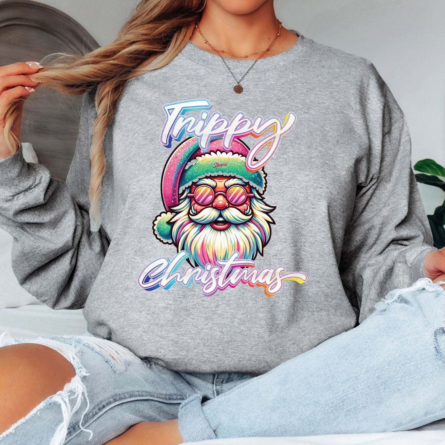Trippy Christmas T-Shirt, Long Sleeve T or Crewneck Sweatshirt