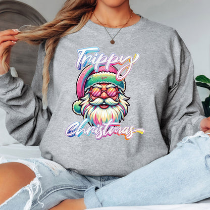 Trippy Christmas T-Shirt, Long Sleeve T or Crewneck Sweatshirt