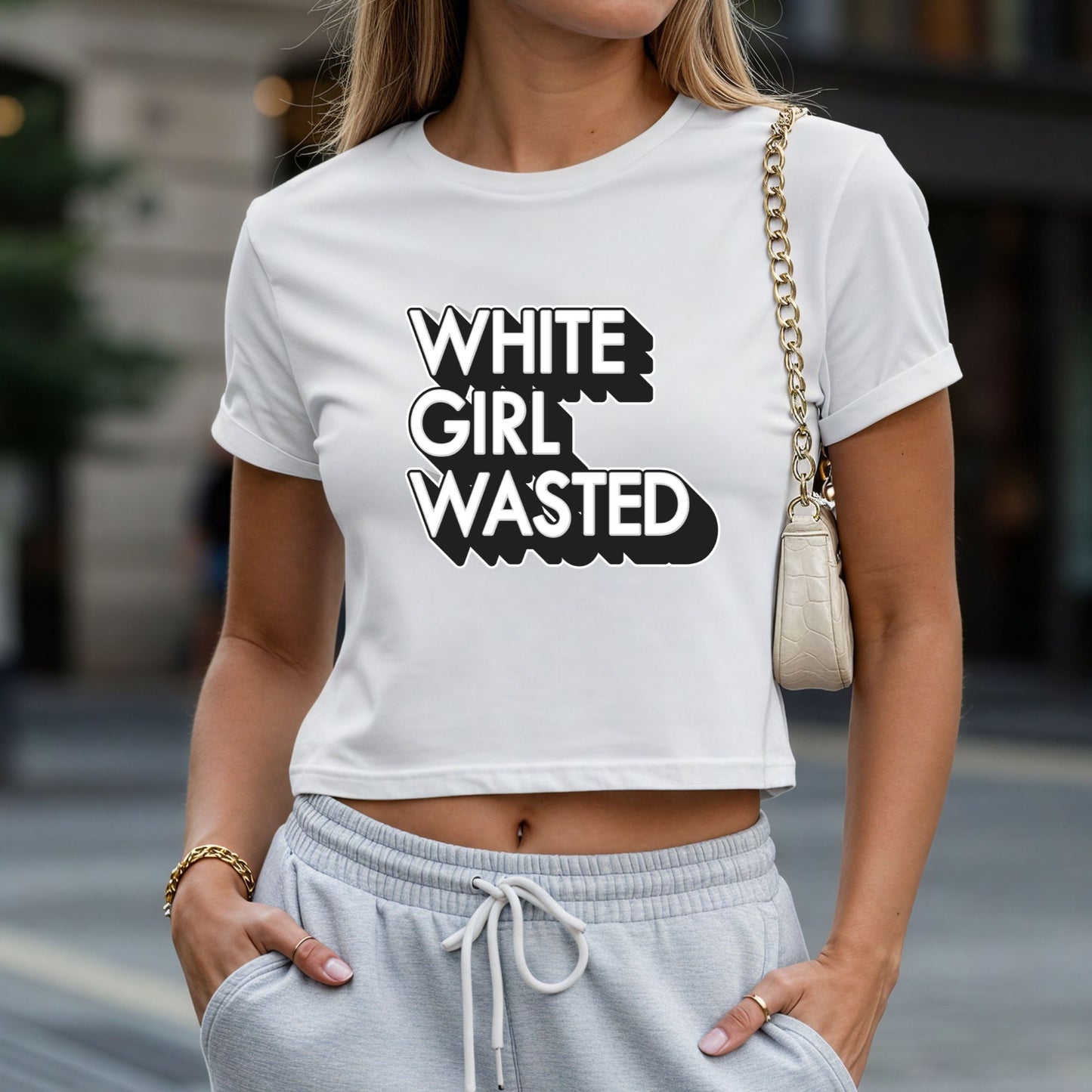 White Girl Wasted Crop Top or Racerback Tank