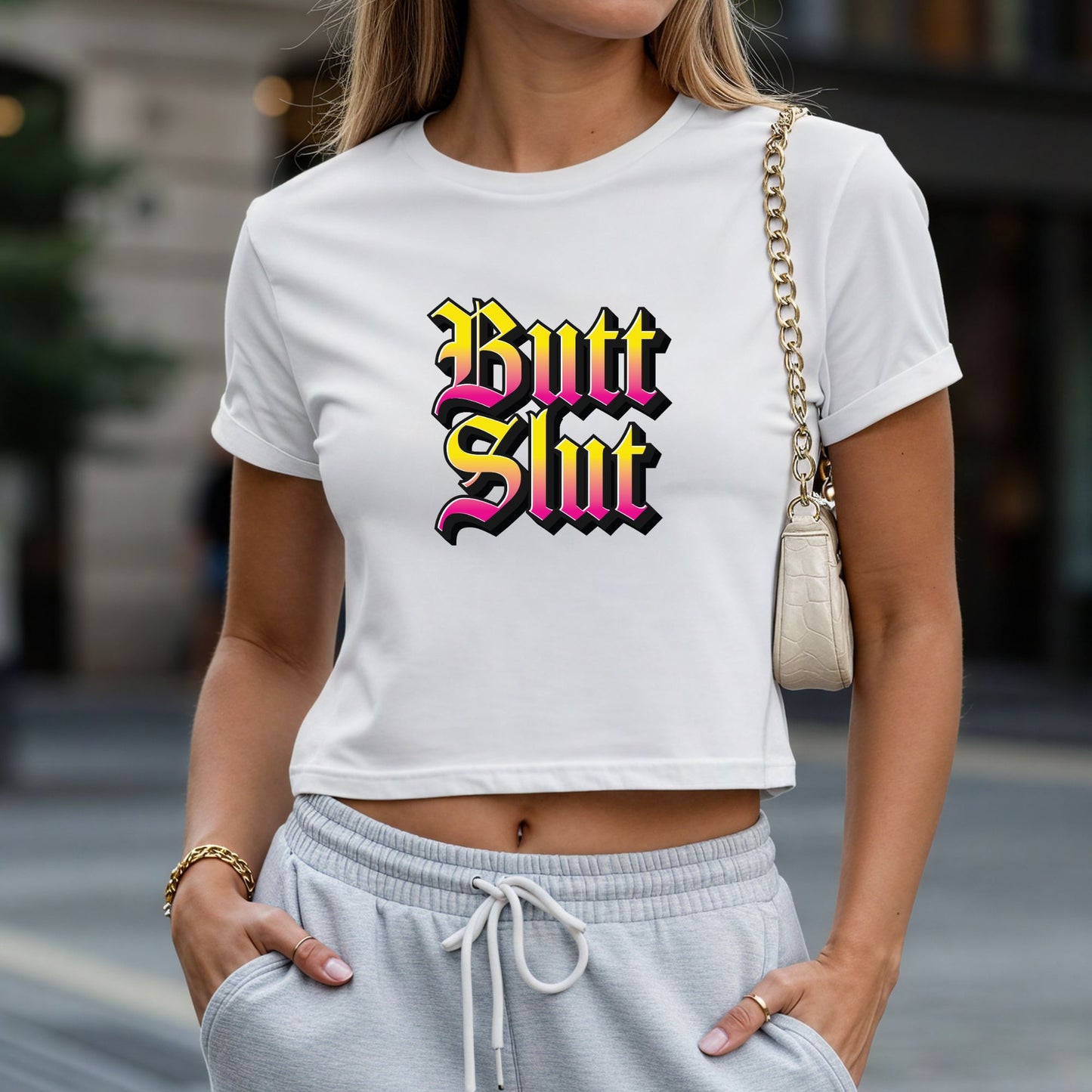 Butt Slut Crop Top or Racerback Tank