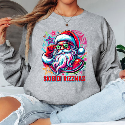 Skibidi Rizzmas T-Shirt, Long Sleeve T or Crewneck Sweatshirt 2