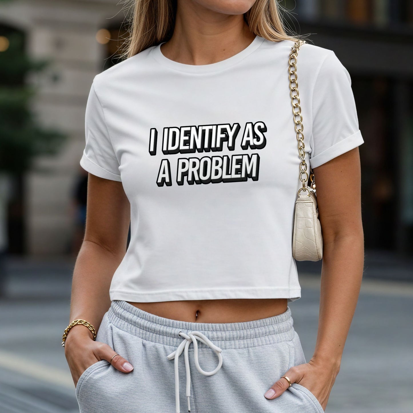 I Identify As A Problem Crop Top or Racerback Tank