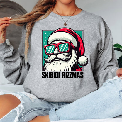 Skibidi Rizzmas T-Shirt, Long Sleeve T or Crewneck Sweatshirt
