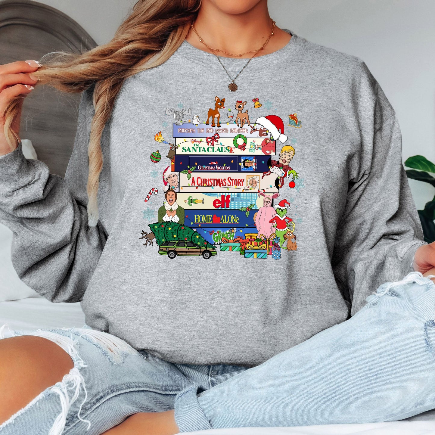 Christmas Movies T-Shirt, Long Sleeve T or Crewneck Sweatshirt