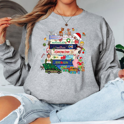 Christmas Movies T-Shirt, Long Sleeve T or Crewneck Sweatshirt