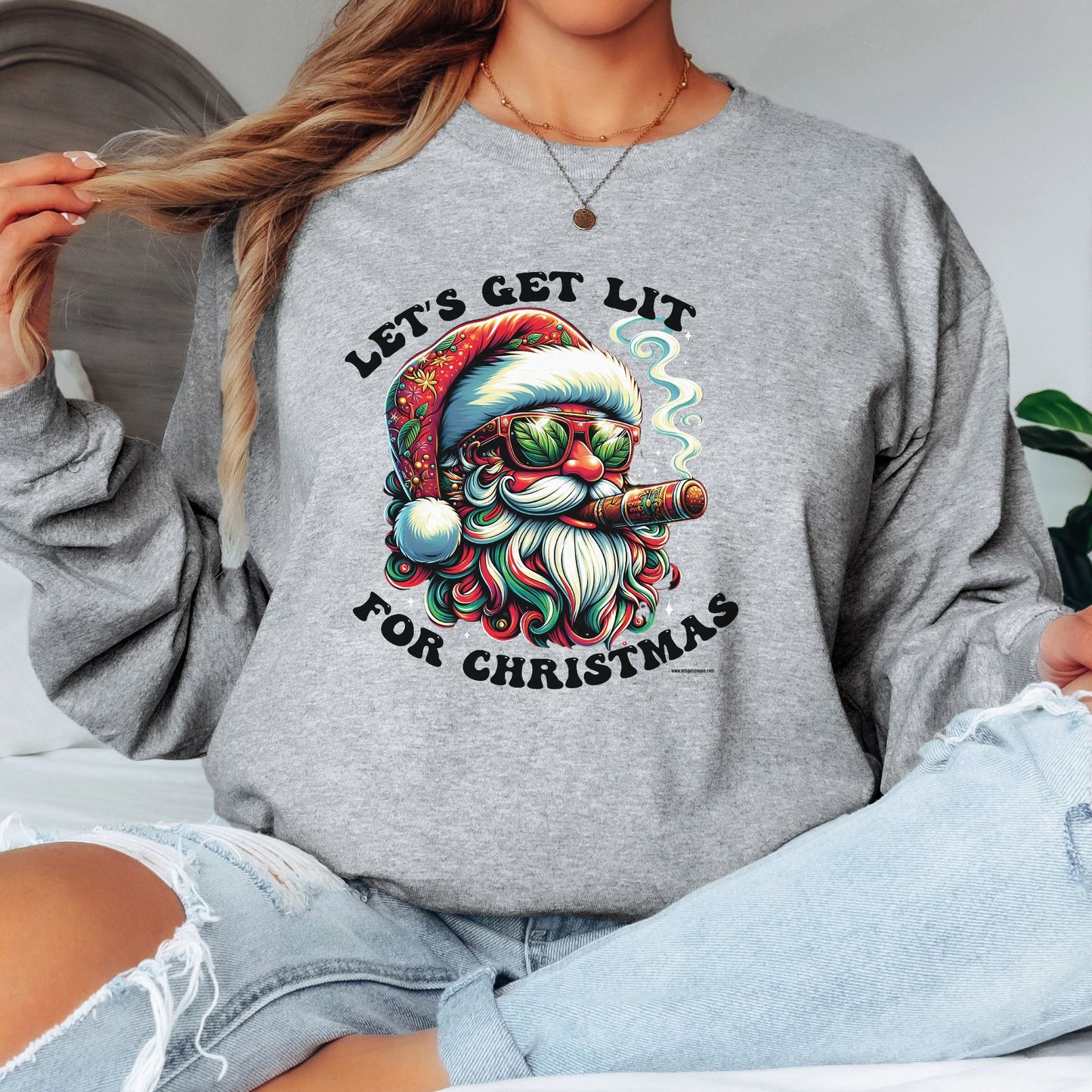 Let's Get LIT For Christmas T-Shirt, Long Sleeve T or Crewneck Sweatshirt