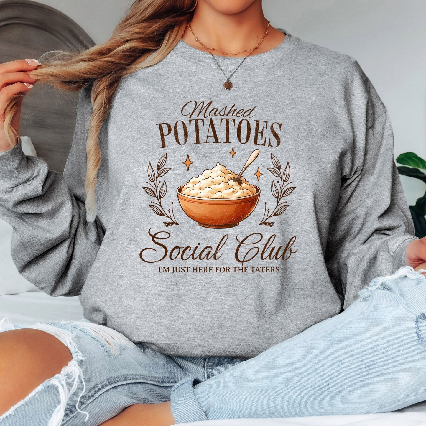 Mashed Potatoes Social Club T-Shirt, Long Sleeve T or Crewneck Sweatshirt
