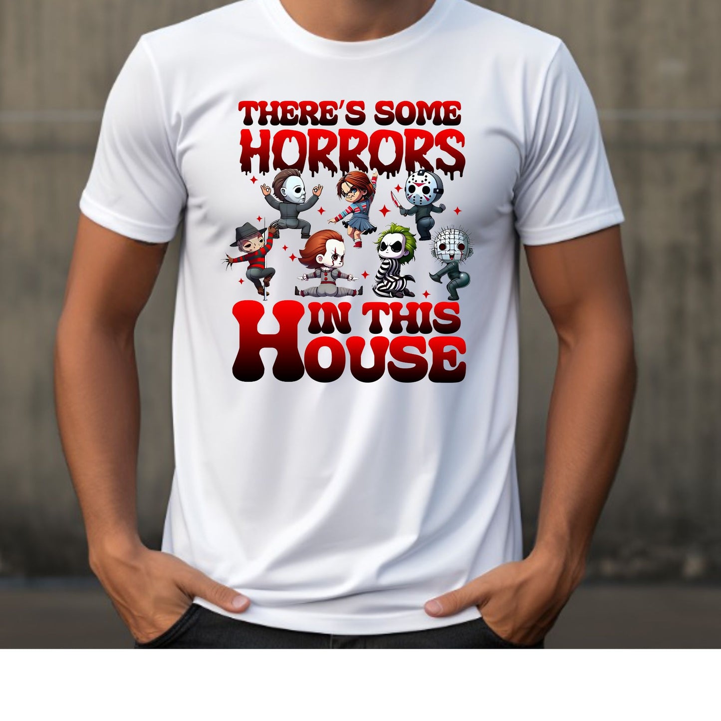 There's Some Horrors In This House Halloween T-Shirt or Crewneck Sweatshirt