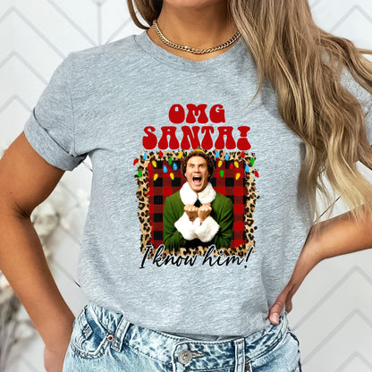 Buddy The Elf Christmas T-Shirt, Long Sleeve T or Crewneck Sweatshirt