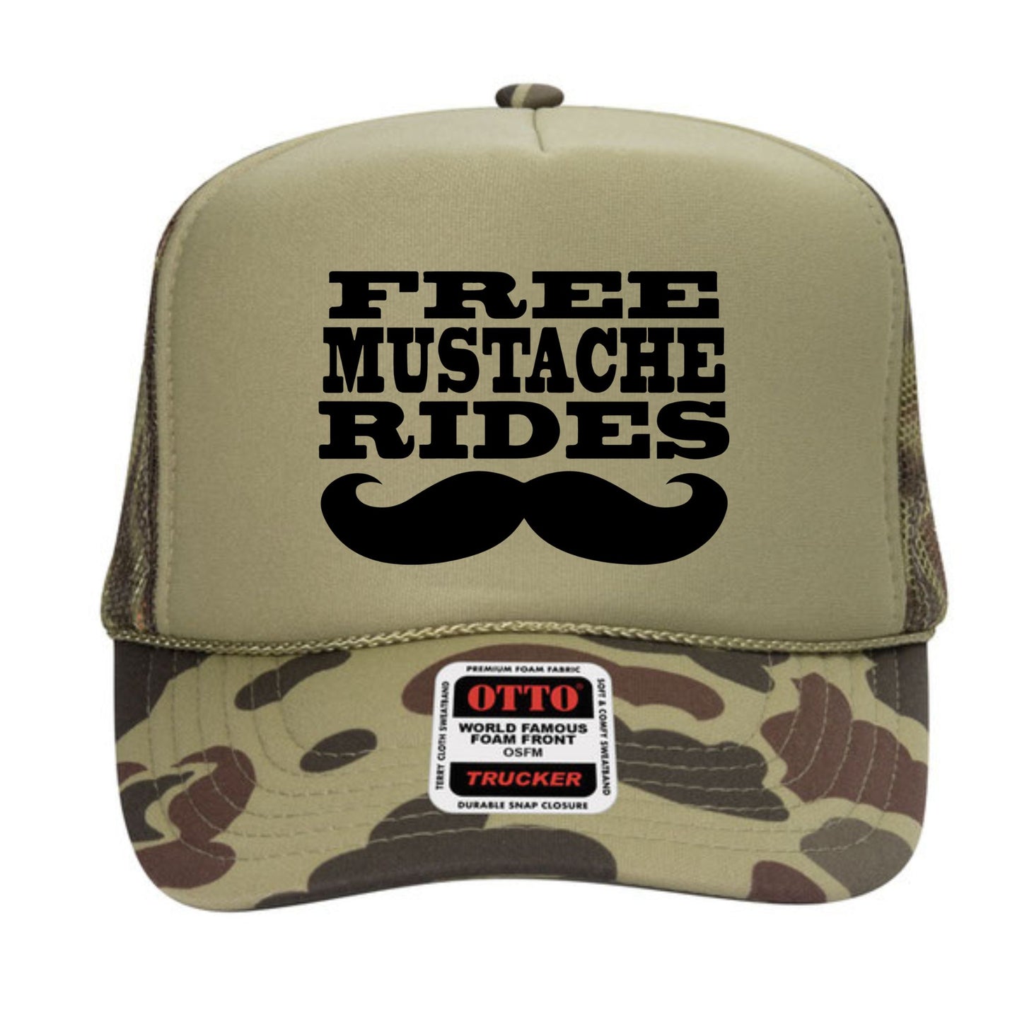 Free Mustache Rides Trucker Hat