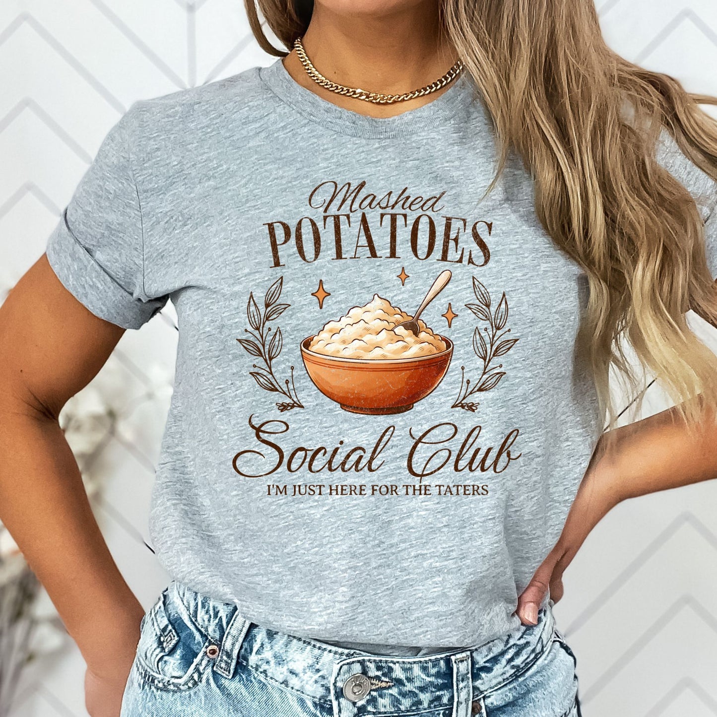 Mashed Potatoes Social Club T-Shirt, Long Sleeve T or Crewneck Sweatshirt