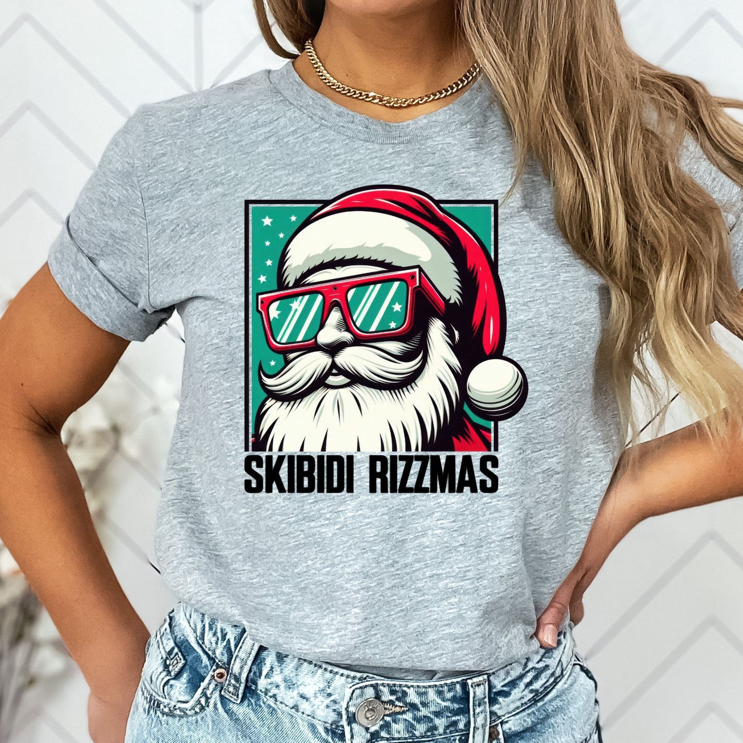 Skibidi Rizzmas T-Shirt, Long Sleeve T or Crewneck Sweatshirt