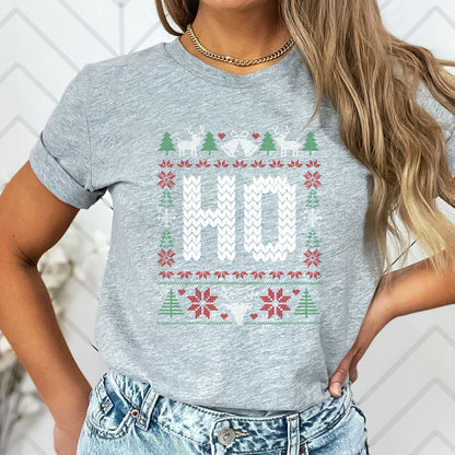Ho Christmas Sweater T-Shirt, Long Sleeve T or Crewneck Sweatshirt