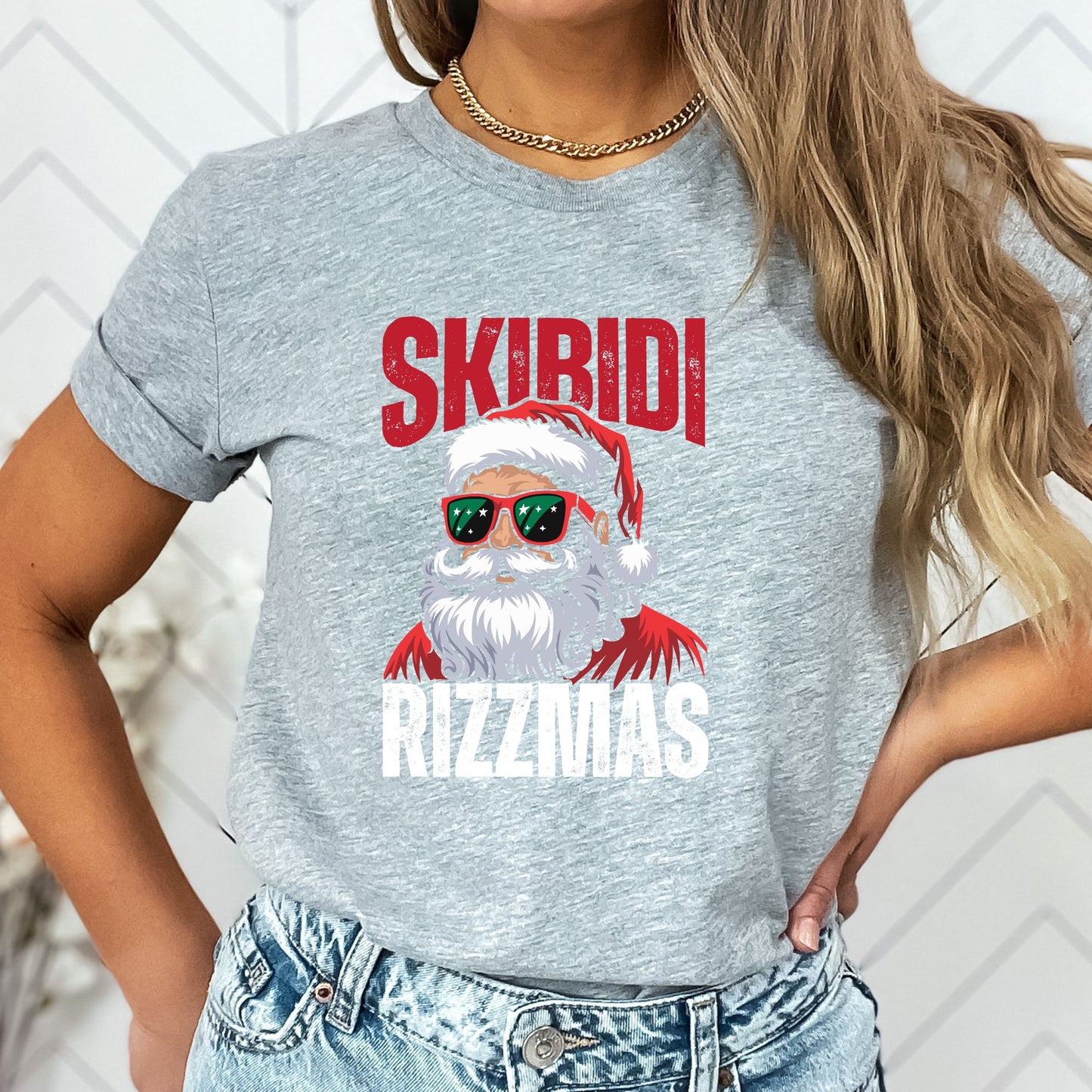 Skibidi Rizzmas T-Shirt, Long Sleeve T or Crewneck Sweatshirt 1
