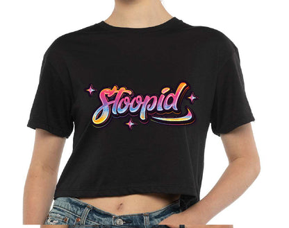 Stoopid "The Watercolor" Crop Top